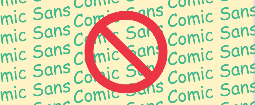 comic sans sucks adelaide graphic design blog icon